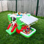 Christmas Jump 'n Slide Inflatable Bouncer for Kids Complete Setup with Blower - 80" x 91" Play Area - 55" Tall - Korvel