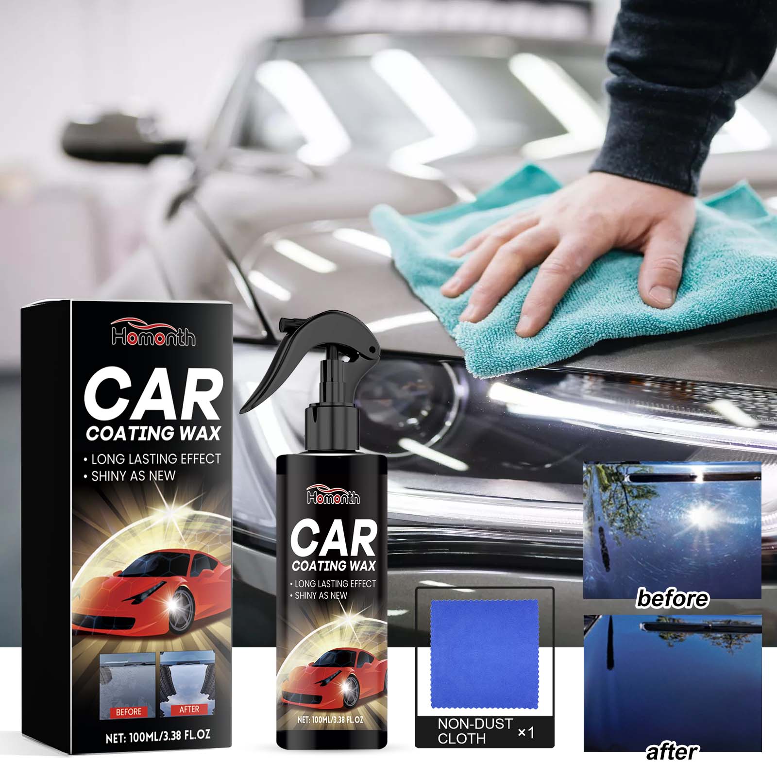 Automotive Coating Agent, Hydrophobic Crystal Polishing Maintenance Coating Agent For Automotive Waxing Nano Coating - Korvel