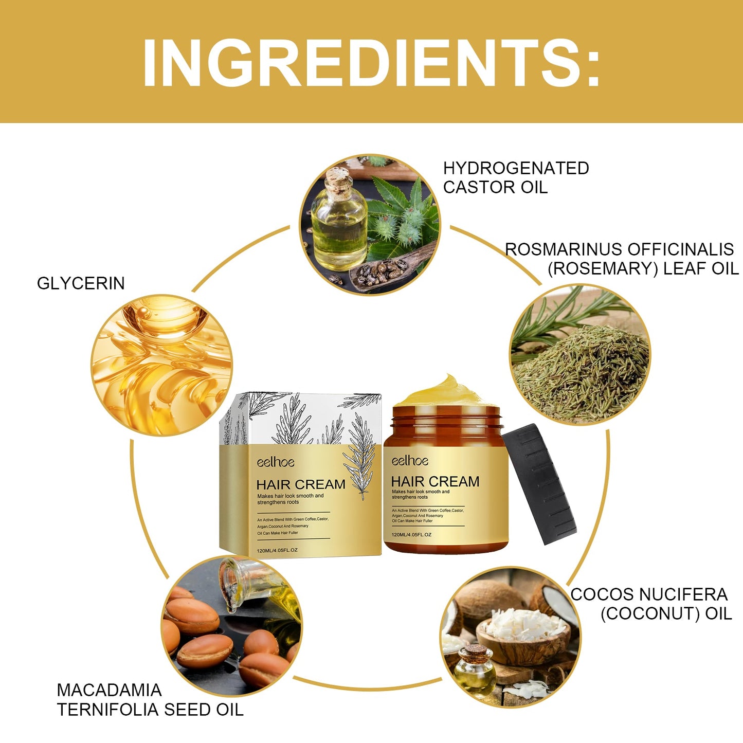 Hair Cream, Moist Soft Repair With Prevent Hair Flexible Hair Thick Hair Hair Care Cream - Korvel