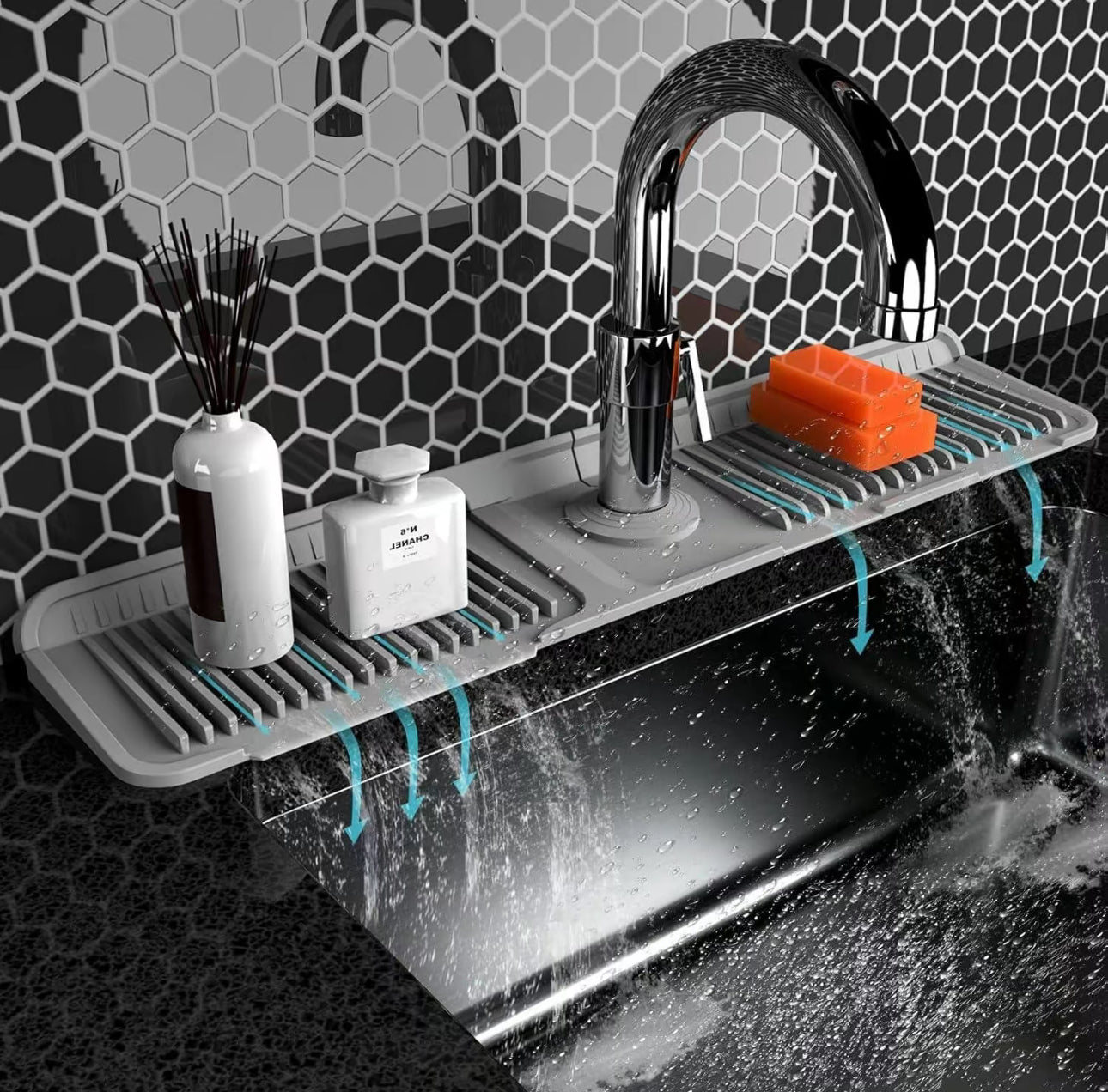 Faucet Guard Mat - Premium Silicone Sink Accessory