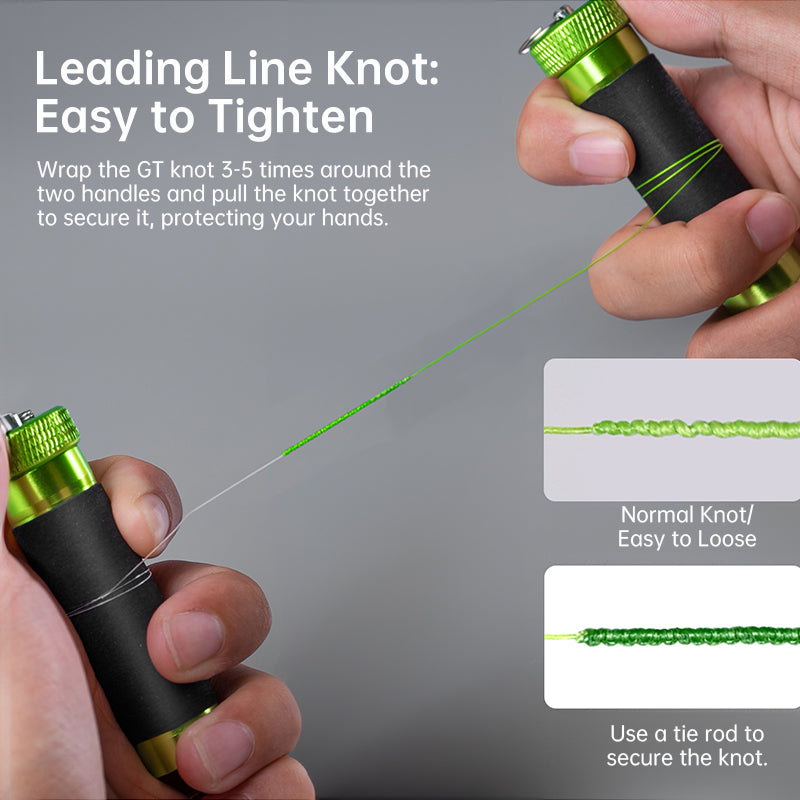 Aluminum alloy traction rod – anti-slip rubber, hook line for pulling/knotting, fishing tool with hand & line protection. - Korvel