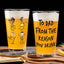 Tasse à bière en verre rond de 16 oz personnalisable
