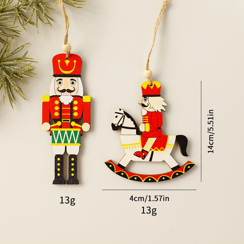 Elk Snowman Christmas Decoration Snowflake Santa Claus Christmas Tree Pendant Christmas Tree Decoration - Korvel