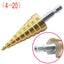 Hexagon Shank Straight Groove Step Drill Pagoda Drill Step High Speed Steel 4241 Drill Bit Set 4-32 4-20 4-12 - Korvel