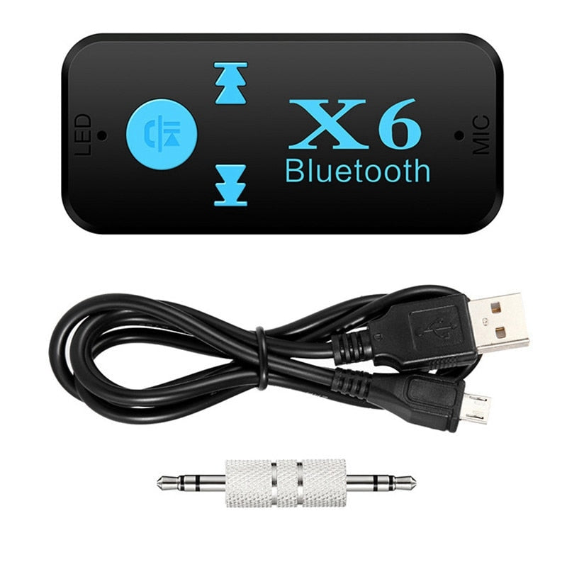 X6 Bluetooth Transmitter Aux Usb Car Play Music Receiver Adapter 5.0 mm  Bluetooth Adapter  MP3 Music Adapter For car player - Korvel