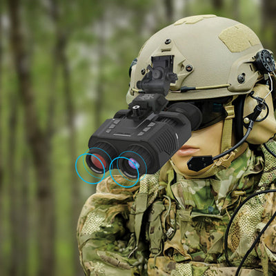 NV8000 Helmet-Mountable Night Vision Goggles. 3D, Infrared, 7-Level Brightness, Waterproof for Adults. - Korvel