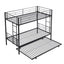 METAL Bunk Bed with trundle Black - Korvel