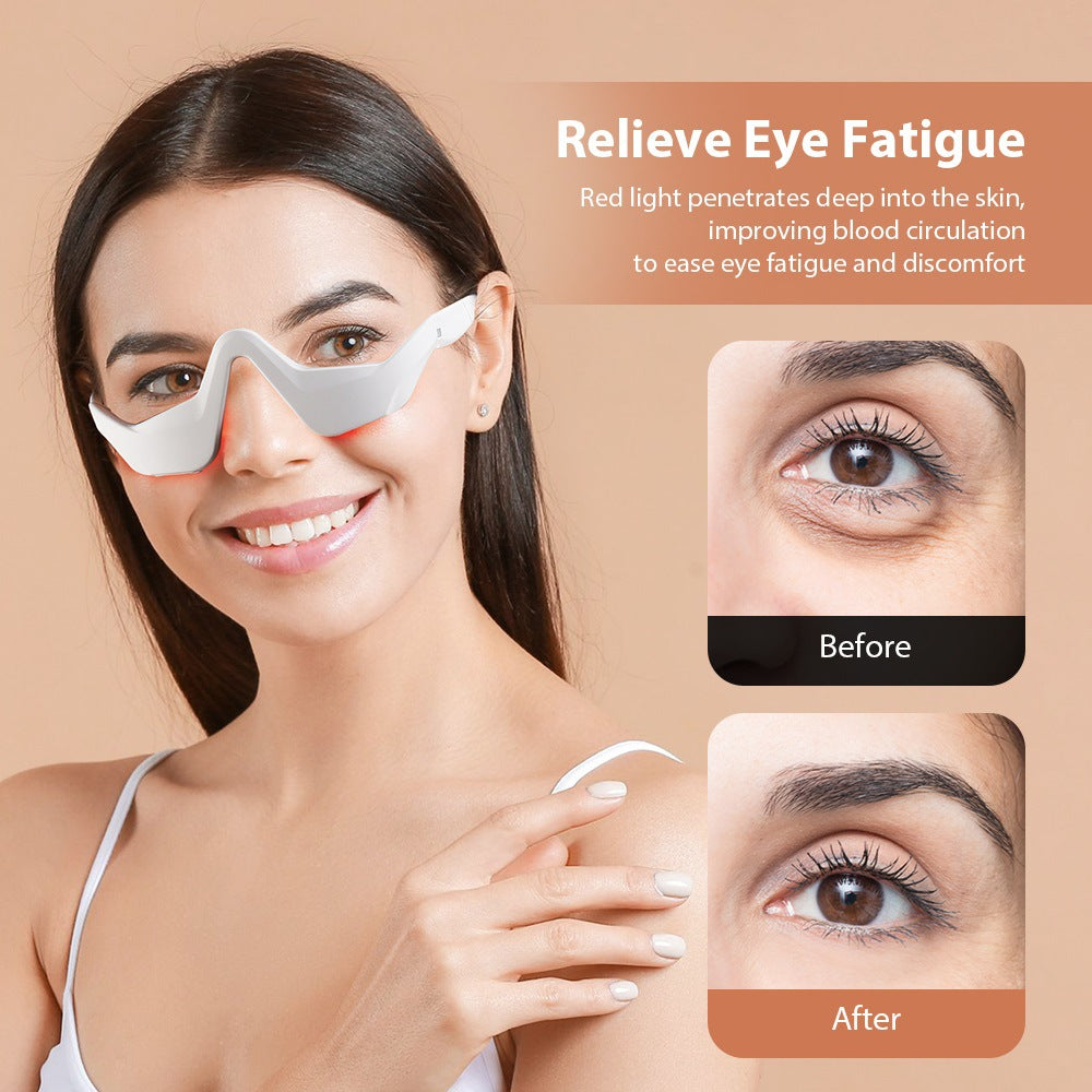 Microcurrent Massaging Eye Beauty Device with EMS and Red Light for Eye Massage and Dark Circle Reduction - Korvel