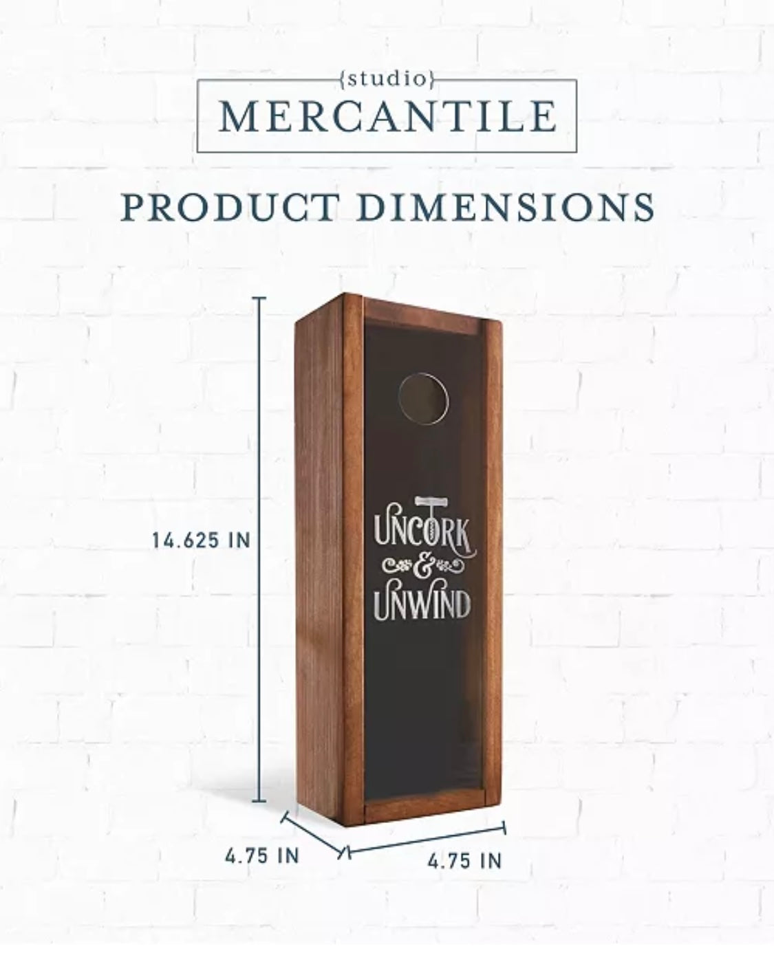 ELEGANT WINE KEEPSAKE BOX BY STUDIO MERCANTILE - A CHIC GIFT & CORK DISPLAY - Korvel