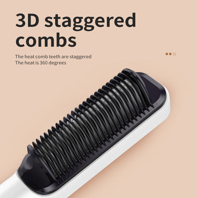 Straight Hair Comb, Lcd, Household Negative Ion Lazy Person Curling Stick, Dual Purpose Hair Salon, Electric Hair Straightener - Korvel