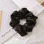 Women Silk Scrunchie Elastic Handmade Multicolor Hair Band Ponytail Holder Headband Hair Accessories 1PC Satin Silk Solid Colo - Korvel
