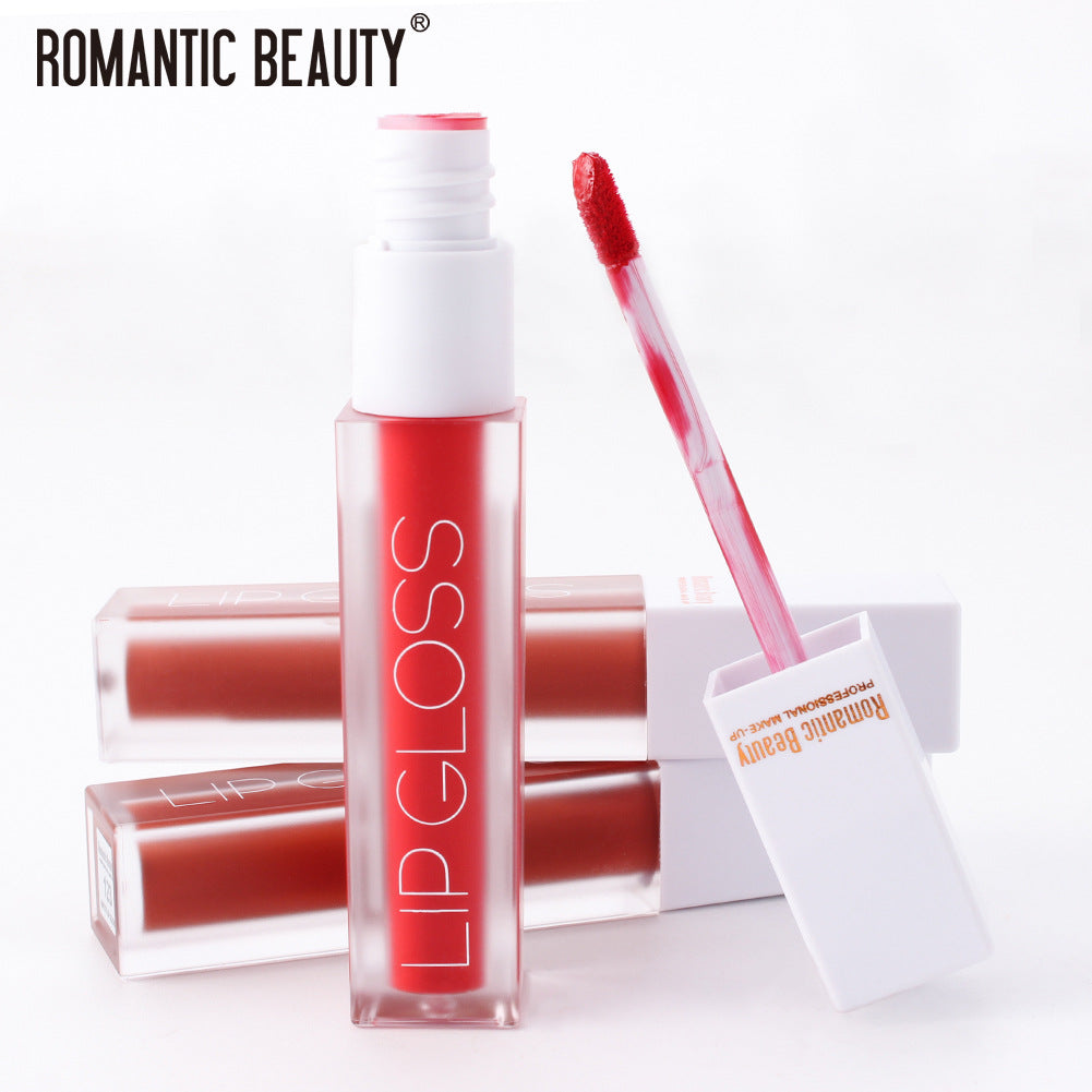 Romantic Beauty Velvet Matte Lip Glaze Non-Stick Lip Gloss - Korvel