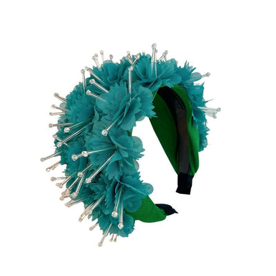 Elegant Wide Edge Fabric Crystal Headband