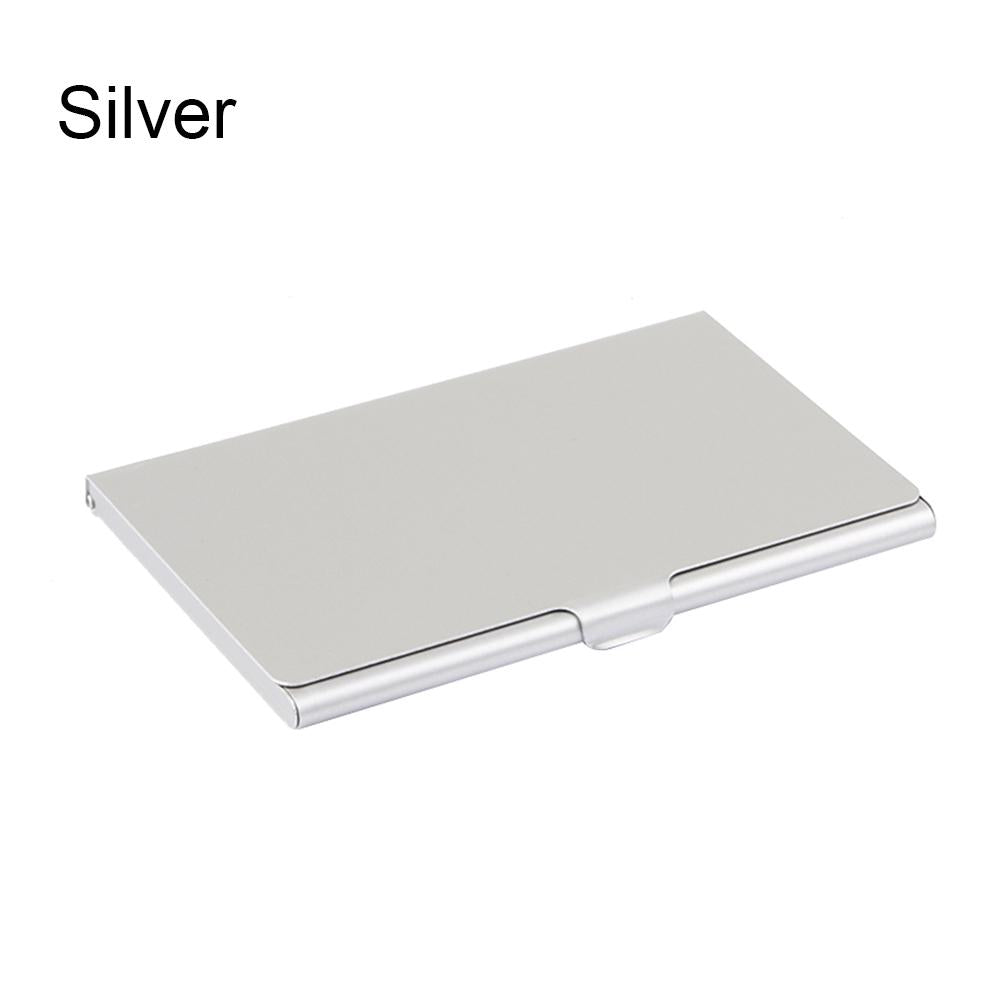 Creative business card case stainless steel Aluminum Holder Metal Box Cover Credit Men business card holder card metal Wallet - Korvel