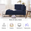 65" Mid-Century Modern Linen Fabric Corner Lounge Chair, Upholstered Indoor Chaise Lounge Solid Wood Sofa Bed for Bedroom - Korvel