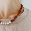 Raw Cognac Baltic Amber + Moonstone || Necklace - Korvel