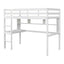 Twin Loft Bed with built-in desk and bookcase of three compartments, Guardrails and Ladder,White - Korvel