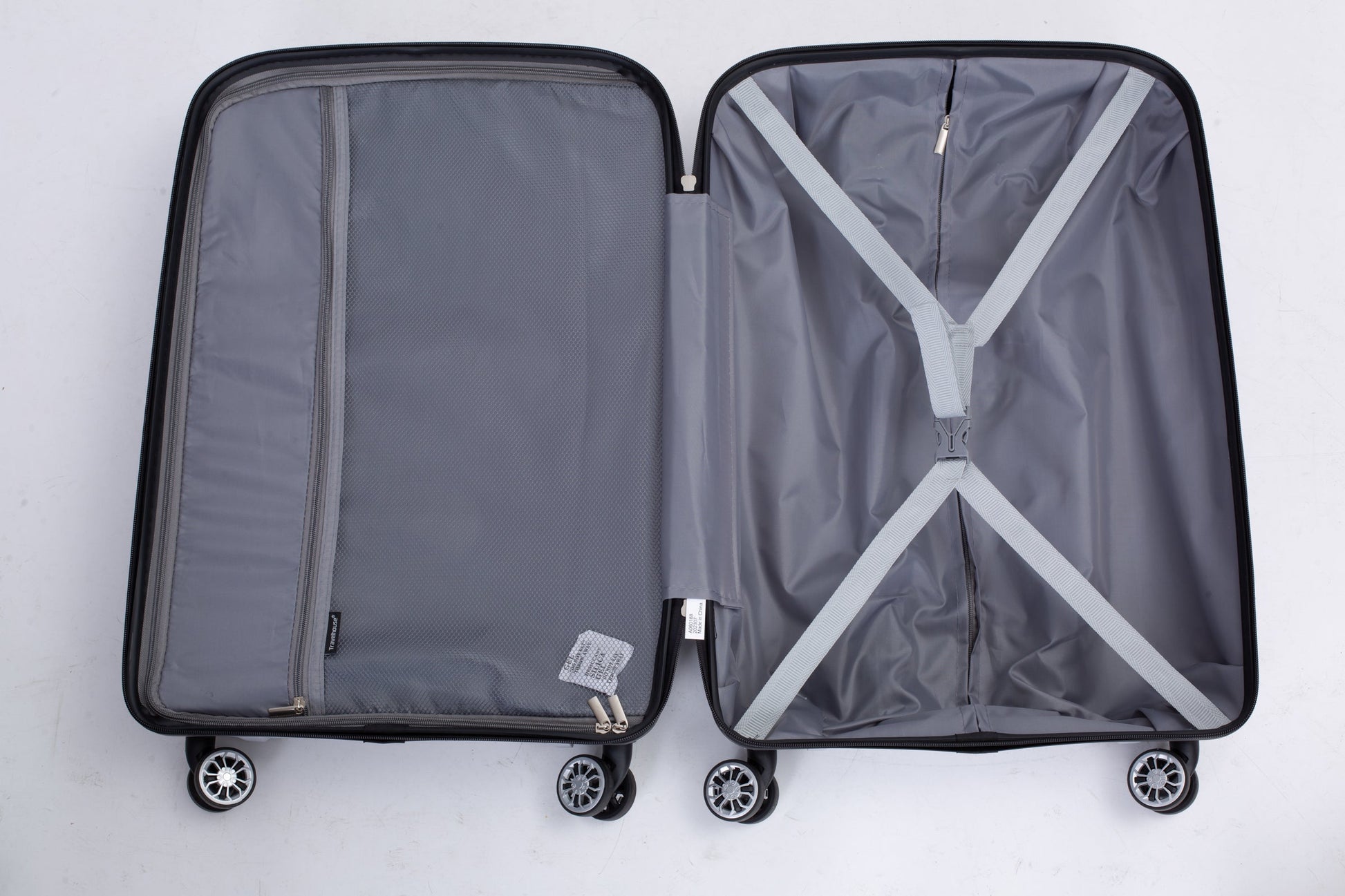 Hardshell Suitcase Spinner Wheels PP Luggage Sets Lightweight Durable Suitcase with TSA Lock,3-Piece Set (20/24/28) ,Silver - Korvel