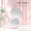 Mini portable LED light-emitting makeup mirror round stackable lighted beauty mirror - Korvel