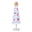 Cute Christmas Tree Fabric Wooden Display Window Desktop Christmas Embroidery Snowflake Decoration - Korvel
