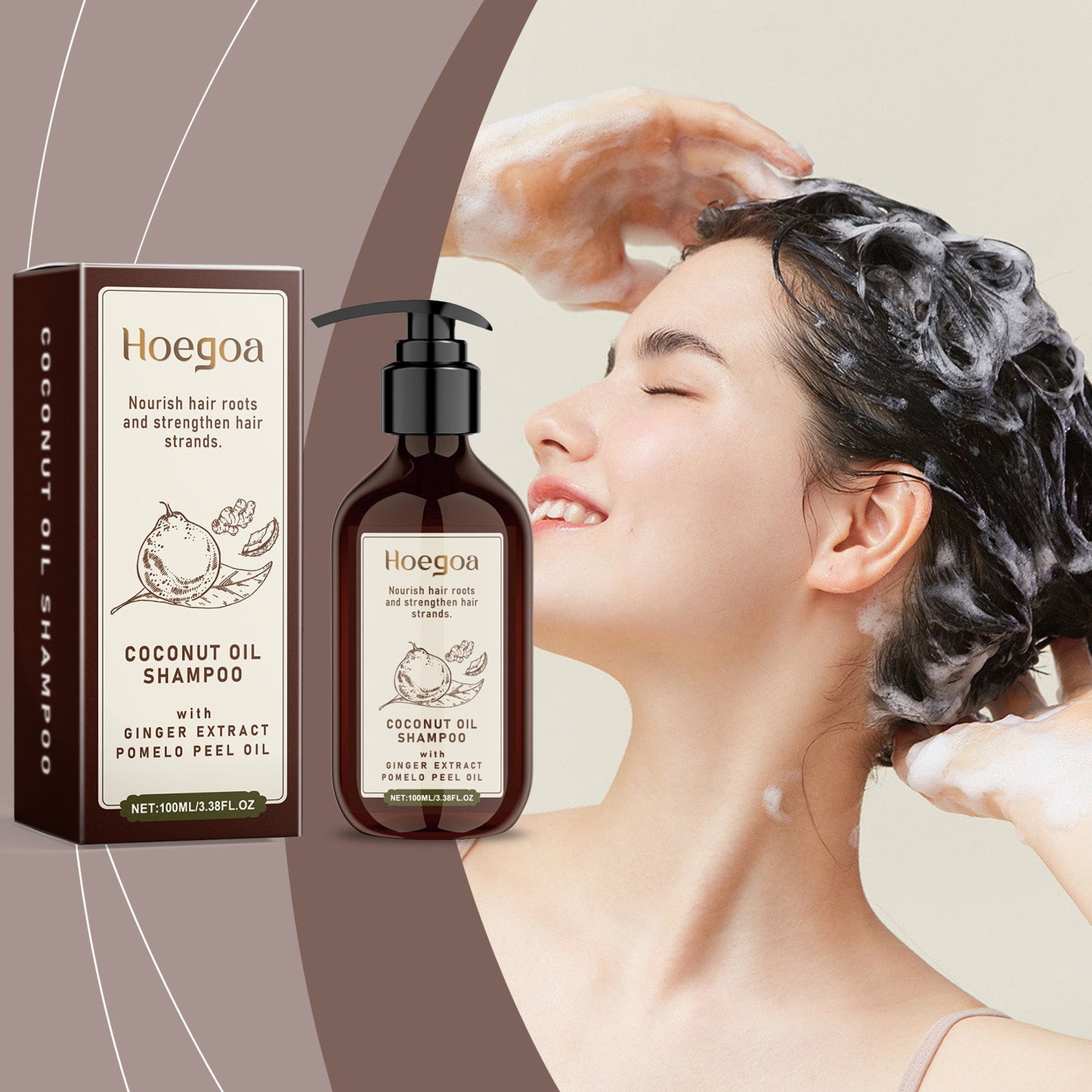 Champú de Aceite de Coco para Cabello Nourished y Brillante
