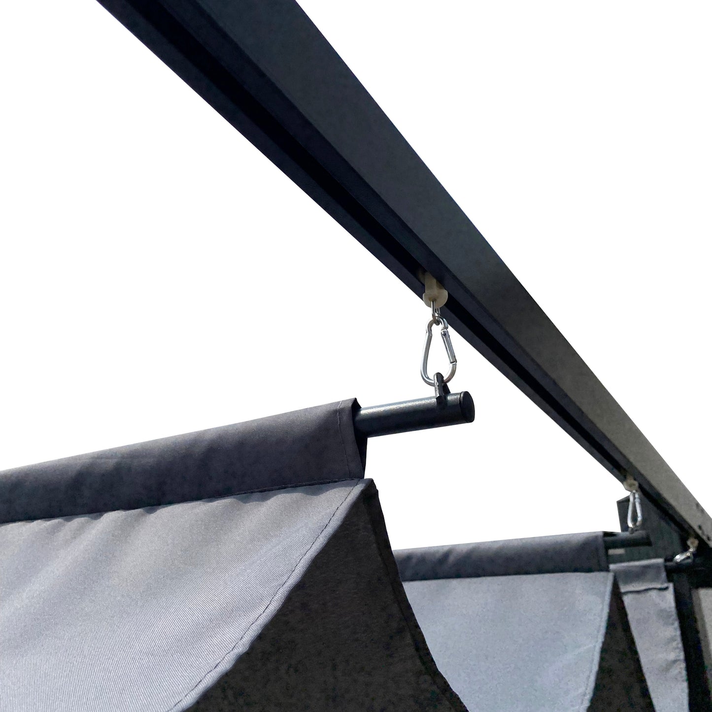 10x10 Ft Outdoor Retractable Pergola with Canopy - Gray