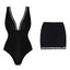 Elegant V-Neck One-Piece Swimsuit for Women