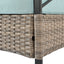 Conjunto de Muebles de Wicker para Exterior Premium con Mesa de Metal Negra