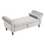 Velvet Multifunctional Storage Rectangular ottoman bench with 1 Pillow, grey - Korvel