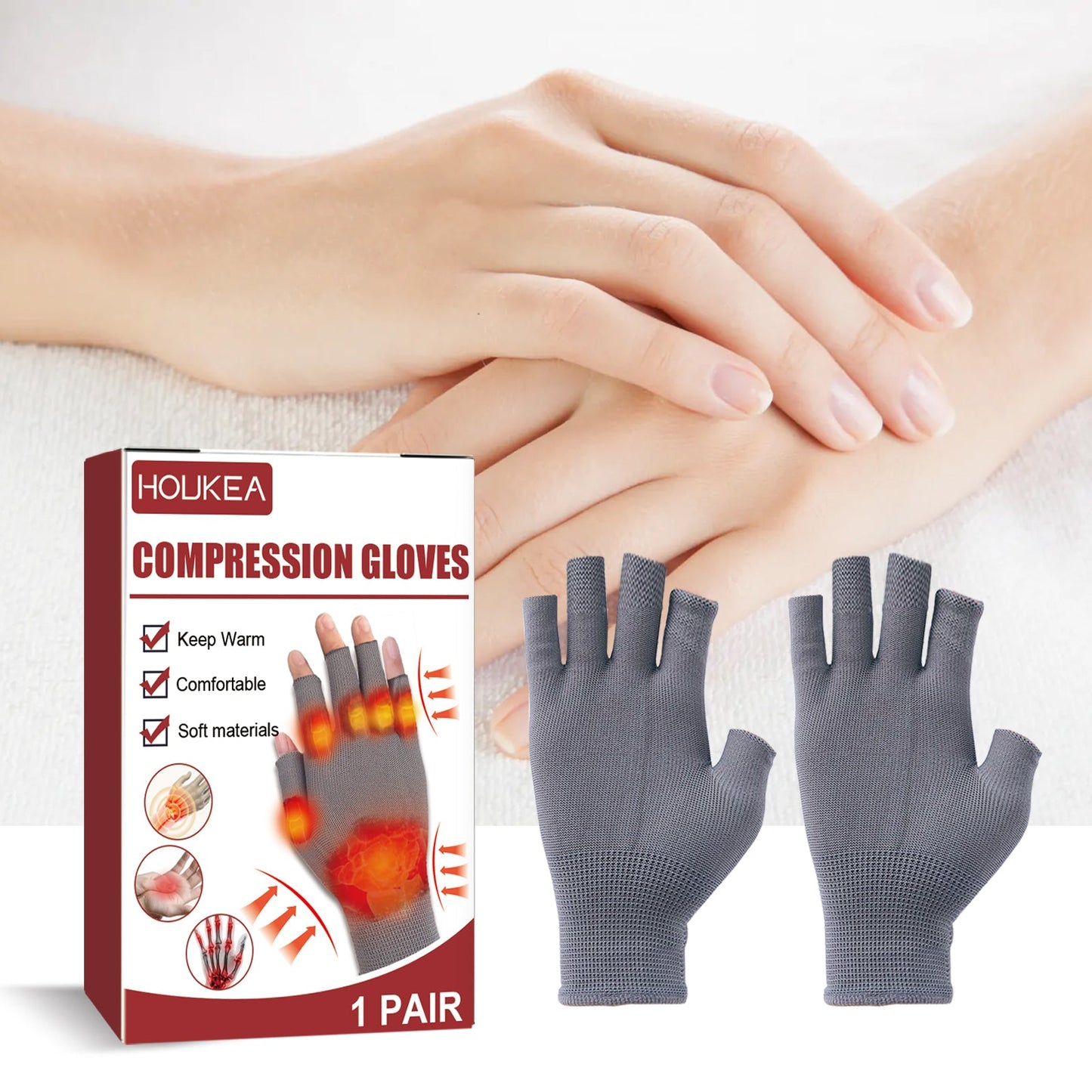 Joint Compression Gloves Relieve Hand Wrist Stiffness Thumb Joint Soreness Swelling Wrist Gloves - Korvel