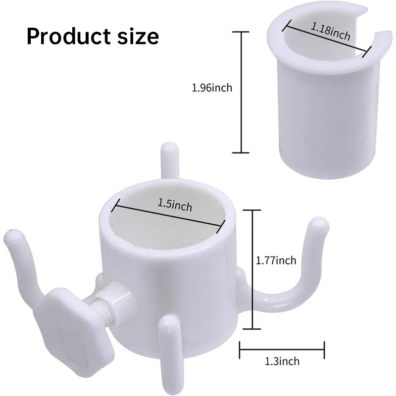 Portable Beach Umbrella Hook: 4-prong, universal for hats, bags, clothes; fits camping/beach umbrellas. - Korvel