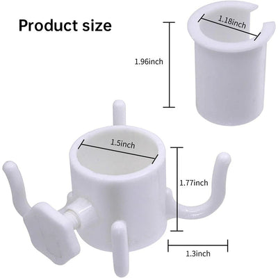 Portable Beach Umbrella Hook: 4-prong, universal for hats, bags, clothes; fits camping/beach umbrellas. - Korvel