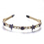 Crystal flower set with colorful glass diamond fine edge hair hoop - Korvel