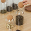 Food Storage Glass Jar with Wood Lid Ball Clear - Korvel