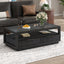 Table basse en bois moderne U-Can avec 2 tiroirs