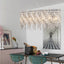 Silver elegant oval crystal pendant light, modern ceiling fixture with reflective suspended crystal (bulb not included) - Korvel