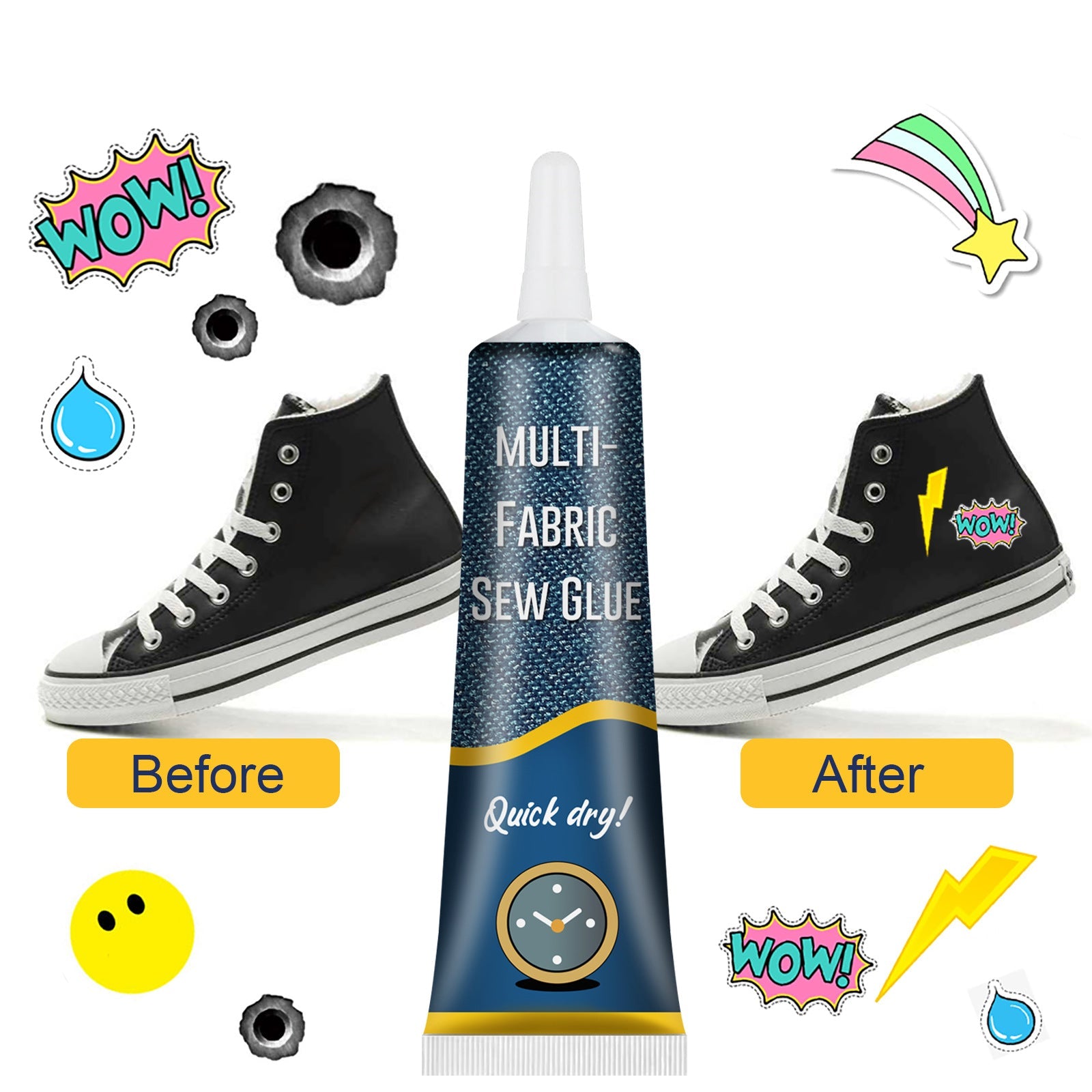 North Moon Fabric Sewing Glue Special Glue For Clothes Printing Pants Insoles Jeans Hole Fabric Glue - Korvel