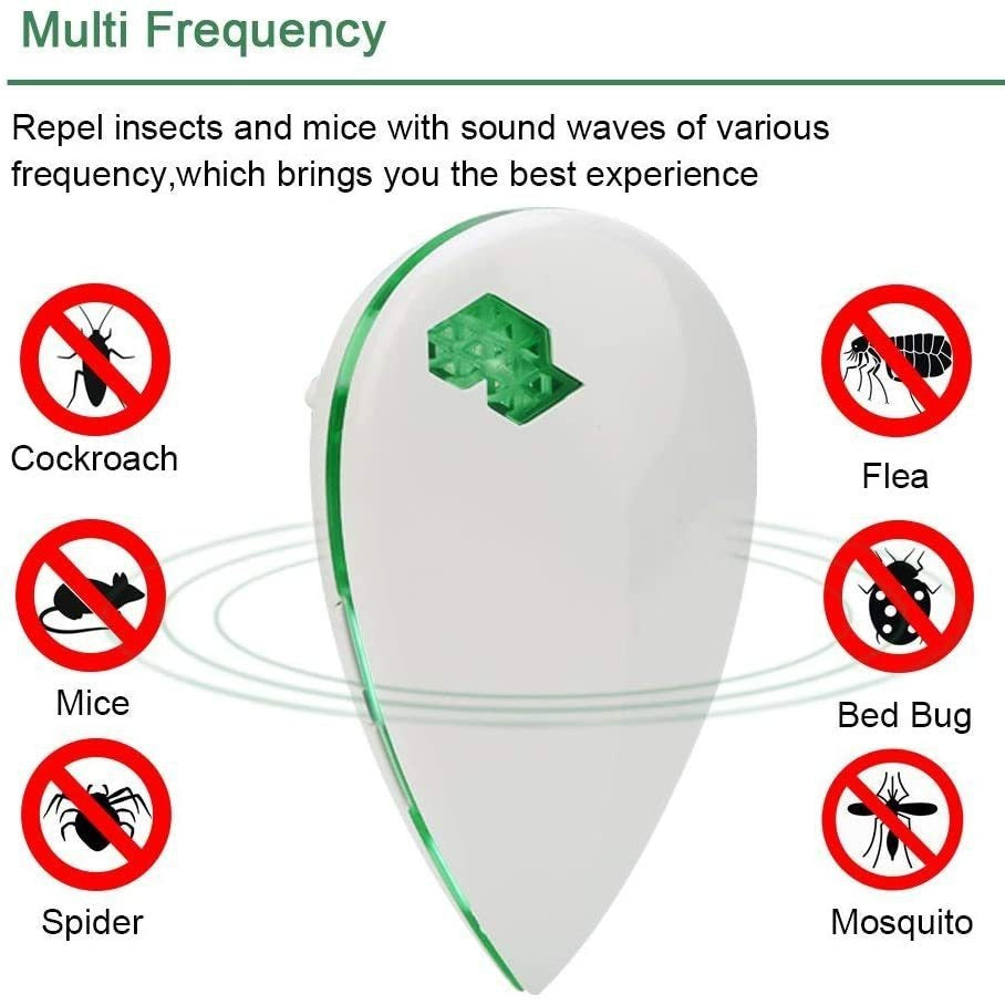 Ultrasonic Indoor Insect Repellent with LED Night Light