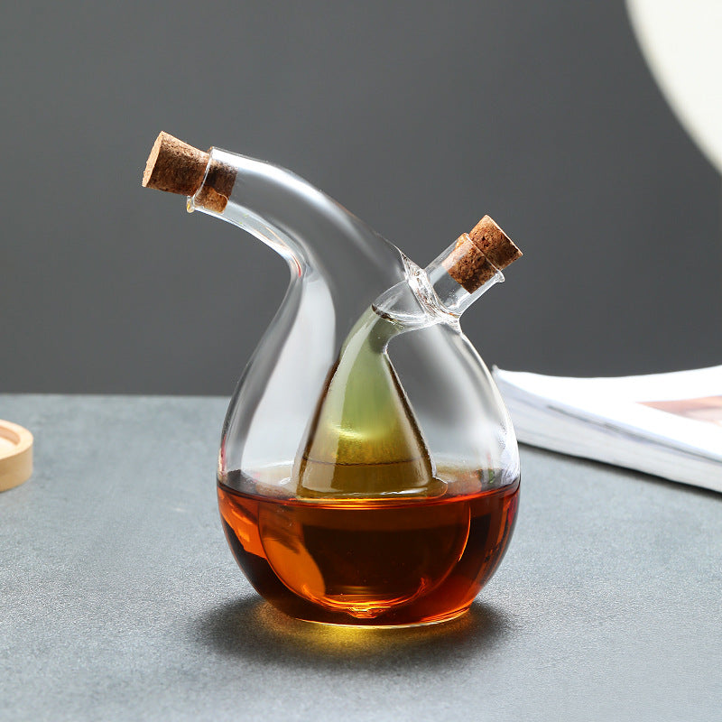 Kitchen Storage Sealed Bottles, Double-layer 2-in-1 Glass Bottles, Oil, Vinegar, Sauce, Seasoning Bottles, Kitchen Tools - Korvel