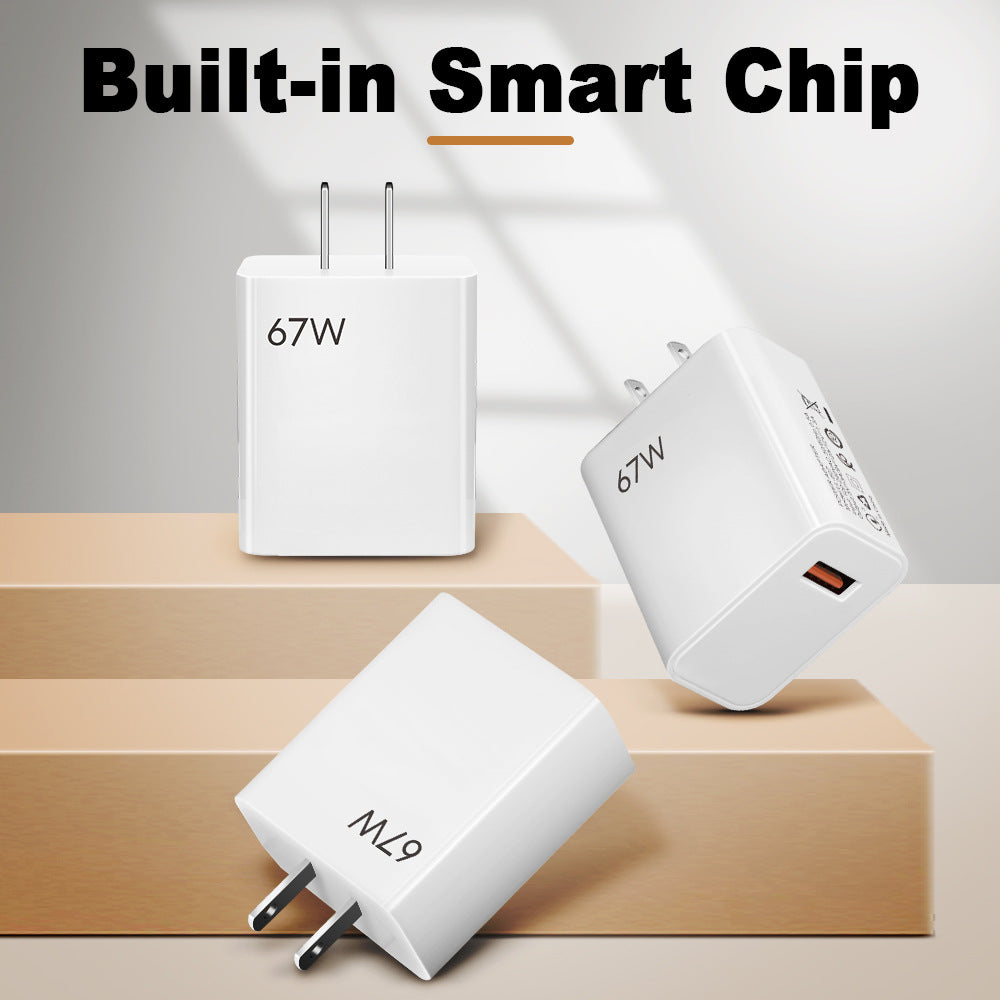 67W ultra fast charging charger with fast flash charging head - Korvel