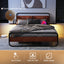 King Size Metal Bed Frame with Upholstered Headboard