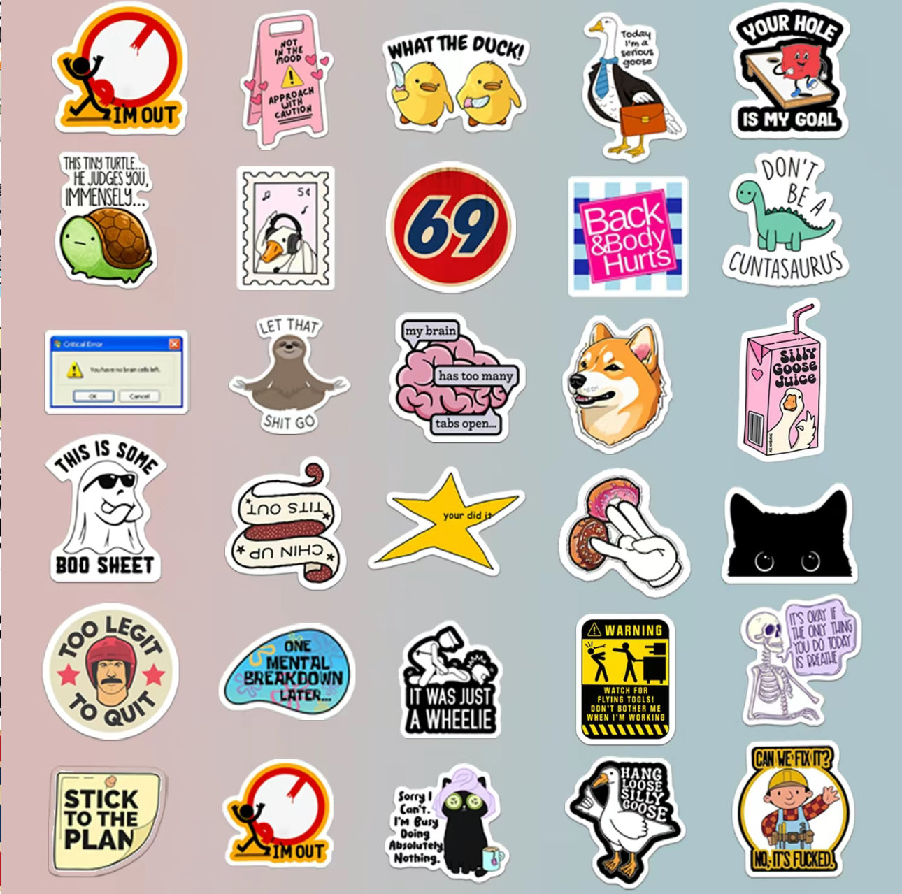 LaughSlap Sticker Pack - 130 Hilarious Vinyl Stickers