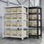 Household storage rack, adjustable display rack, carbon steel storage rack 100cm * 40cm * 180cm, five layers (white) - Korvel