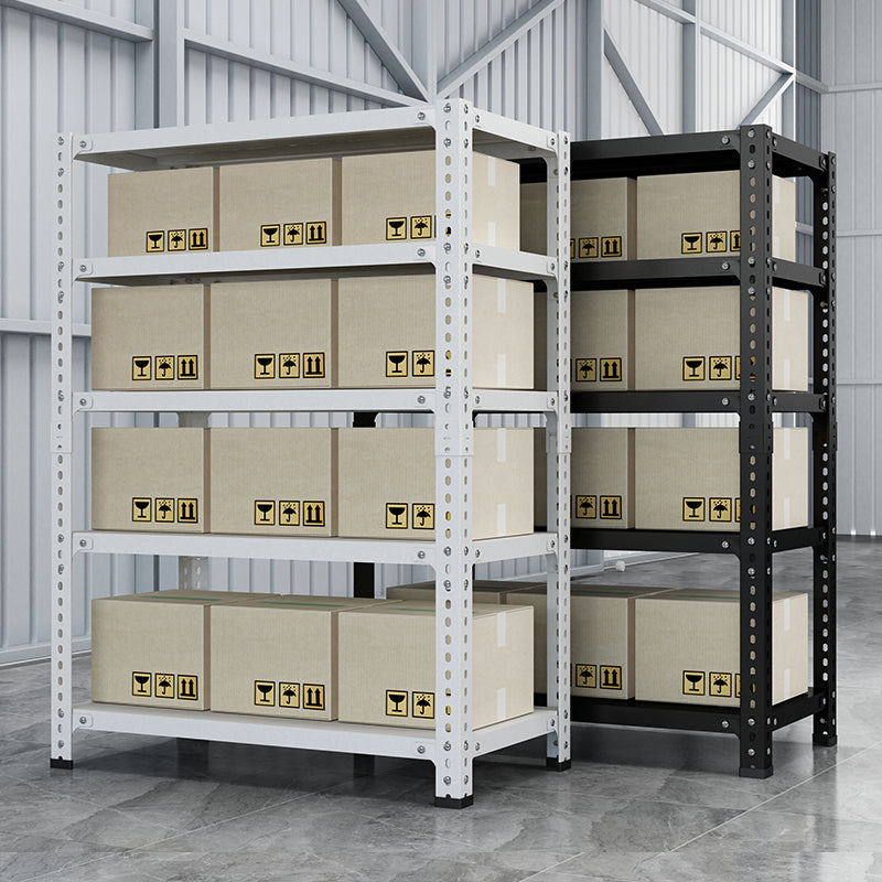 Household storage rack, adjustable display rack, carbon steel storage rack 100cm * 40cm * 180cm, five layers (white) - Korvel