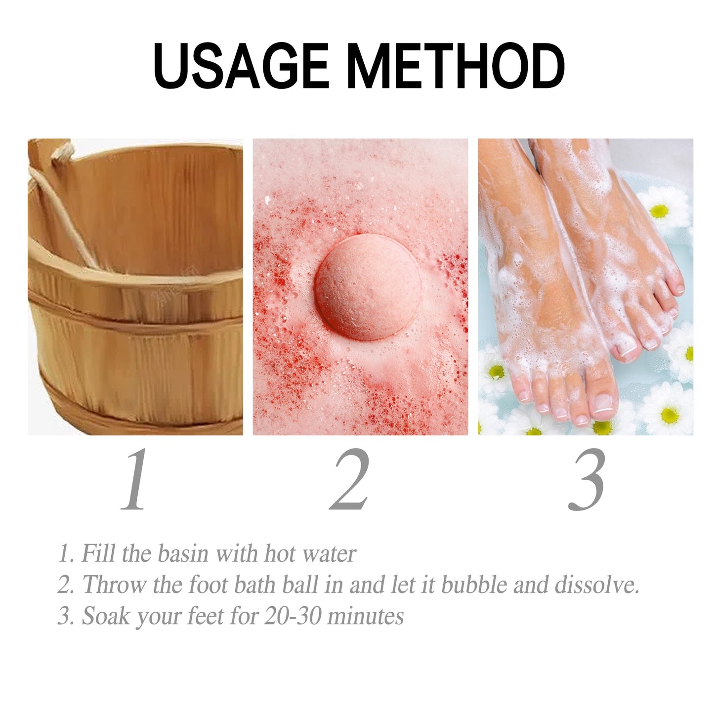 Foot Bath Ball, Moisturizing, Repairing, Anti-Cracking, Peeling, Cleaning, Relieving Physical Discomfort, Dispelling Cold And Dampness - Korvel