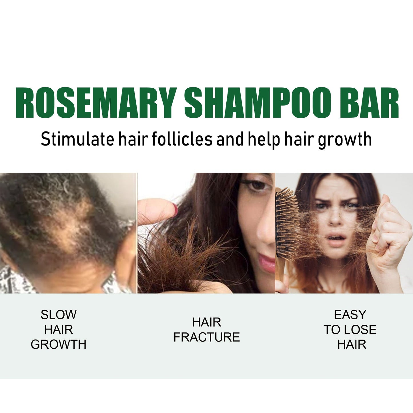 Rosemary Dense Hair Shampoo Soap To Remove Dandruff, Nourish Hair, Moisten Hair, Nourish Scalp And Improve Frizz - Korvel