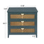 3 Drawer Cabinet Natural rattan American Furniture Suitable for bedroom living room study - Korvel
