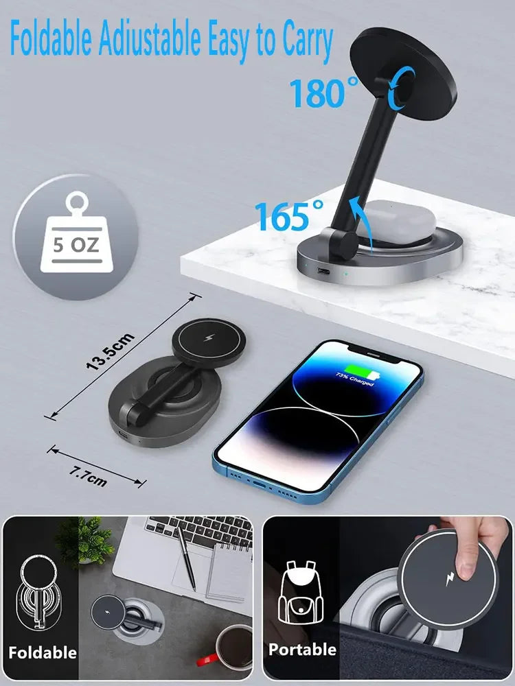3-in-1 Magnetic Wireless Charger for Apple Devices