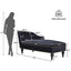 58-Inch Velvet Lounge Chair with Nailhead Trim