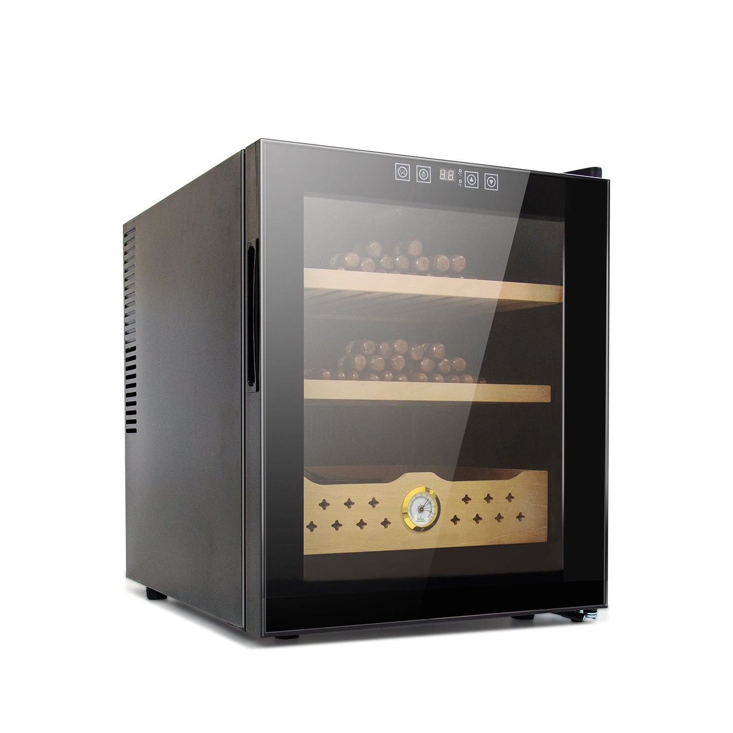50L Electric Humidor, 300 Counts Capacity Cigar Humidor Humidifiers with Constant Temperature Controller - Korvel